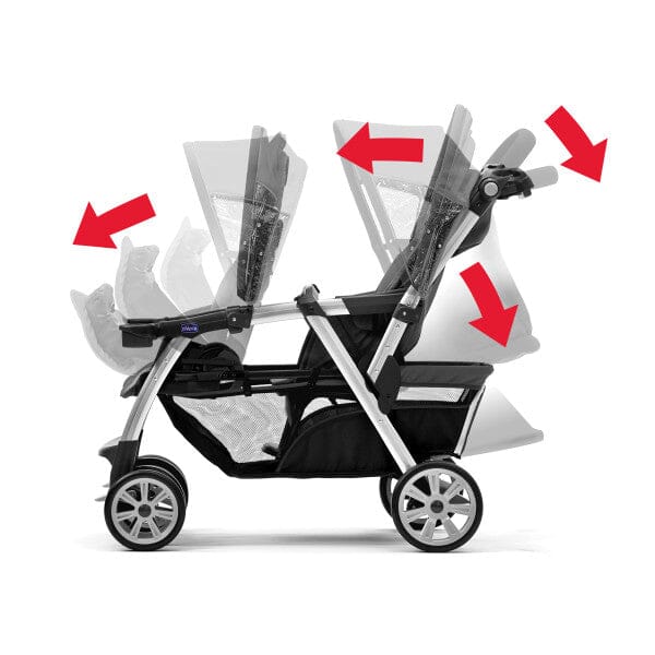 Chicco Cortina Together Double Stroller - Minerale- Strolleria