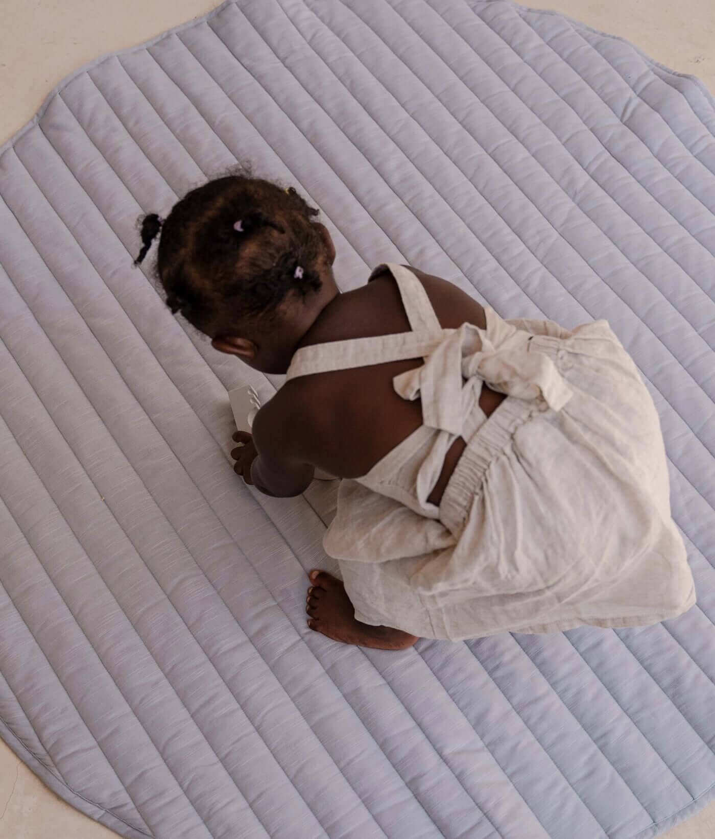 Toddlekind USA Snuggle Mat In Stripes - Stone- Strolleria