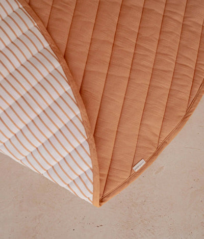 Toddlekind USA Snuggle Mat In Stripes - Camel