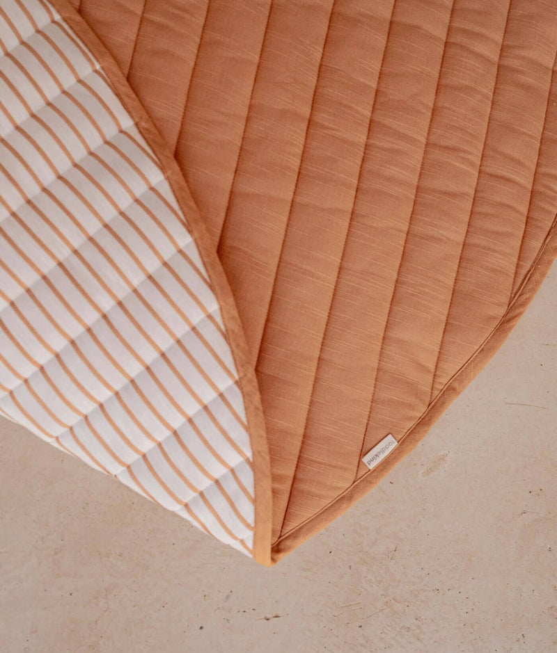 Toddlekind USA Snuggle Mat In Stripes - Camel