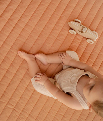 Toddlekind USA Snuggle Mat In Stripes - Camel