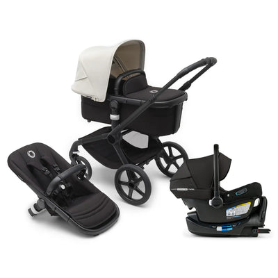 Bugaboo Fox 5 Renew Bassinet and Seat Stroller + Turtle Air Shield By Nuna Car Seat Travel System