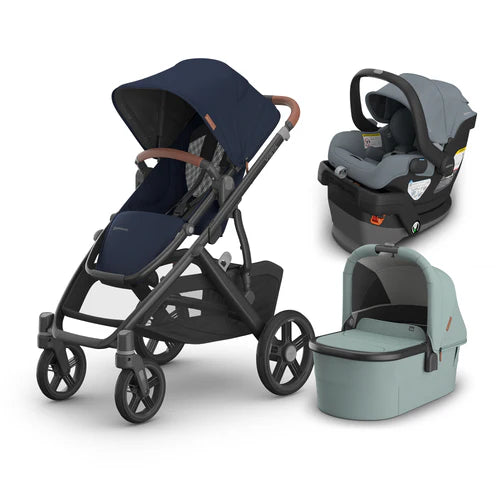 UPPAbaby Vista V3 From Birth Complete Travel System (Stroller + Mesa V3 Infant Car Seat + Bassinet V3)