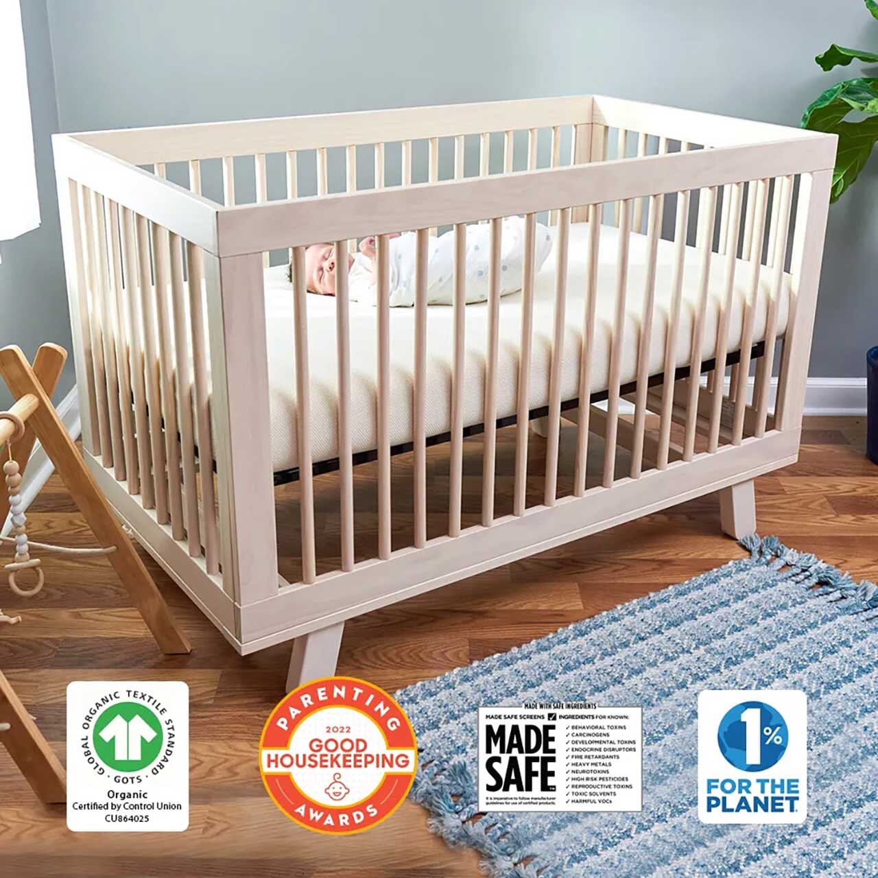 Naturepedic 2 in 1 Organic Breathable 252 2-Stage Crib Mattress- Strolleria