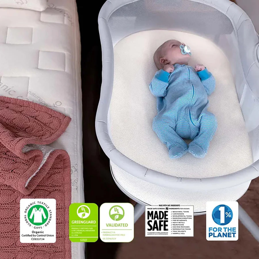Naturepedic Breathable Bassinet Cover For Halo - Natural- Strolleria