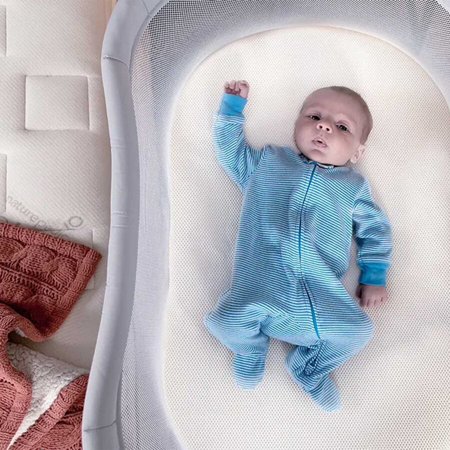 Naturepedic Bassinet Pad with Breathable Cover for Halo - Natural- Strolleria