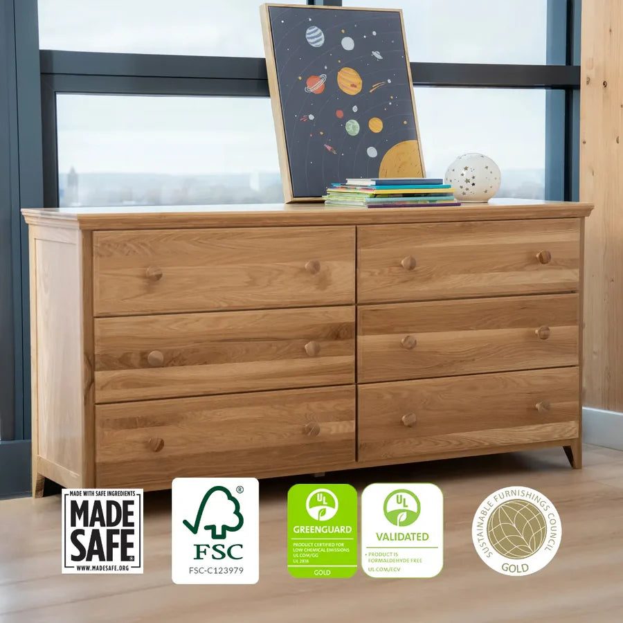 Naturepedic Savona Kids FSC Certified Oak Dresser- Strolleria