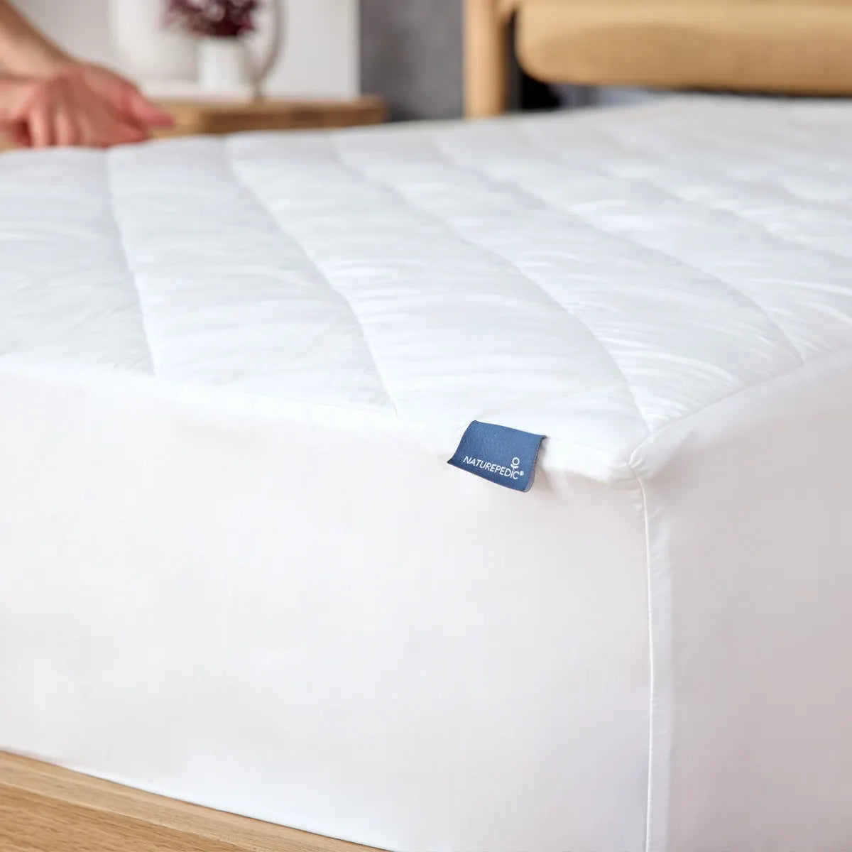 Naturepedic Organic Quilted Mattress Protector Pad for Kids - Waterproof- Strolleria