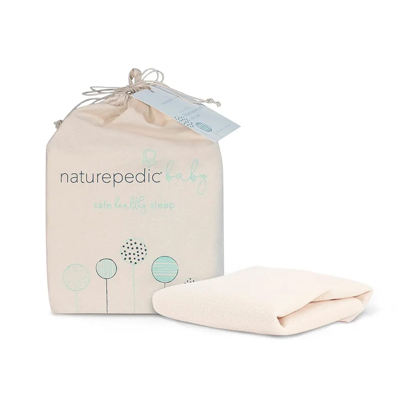 Naturepedic Breathable Mini Crib Mattress Cover - Natural- Strolleria