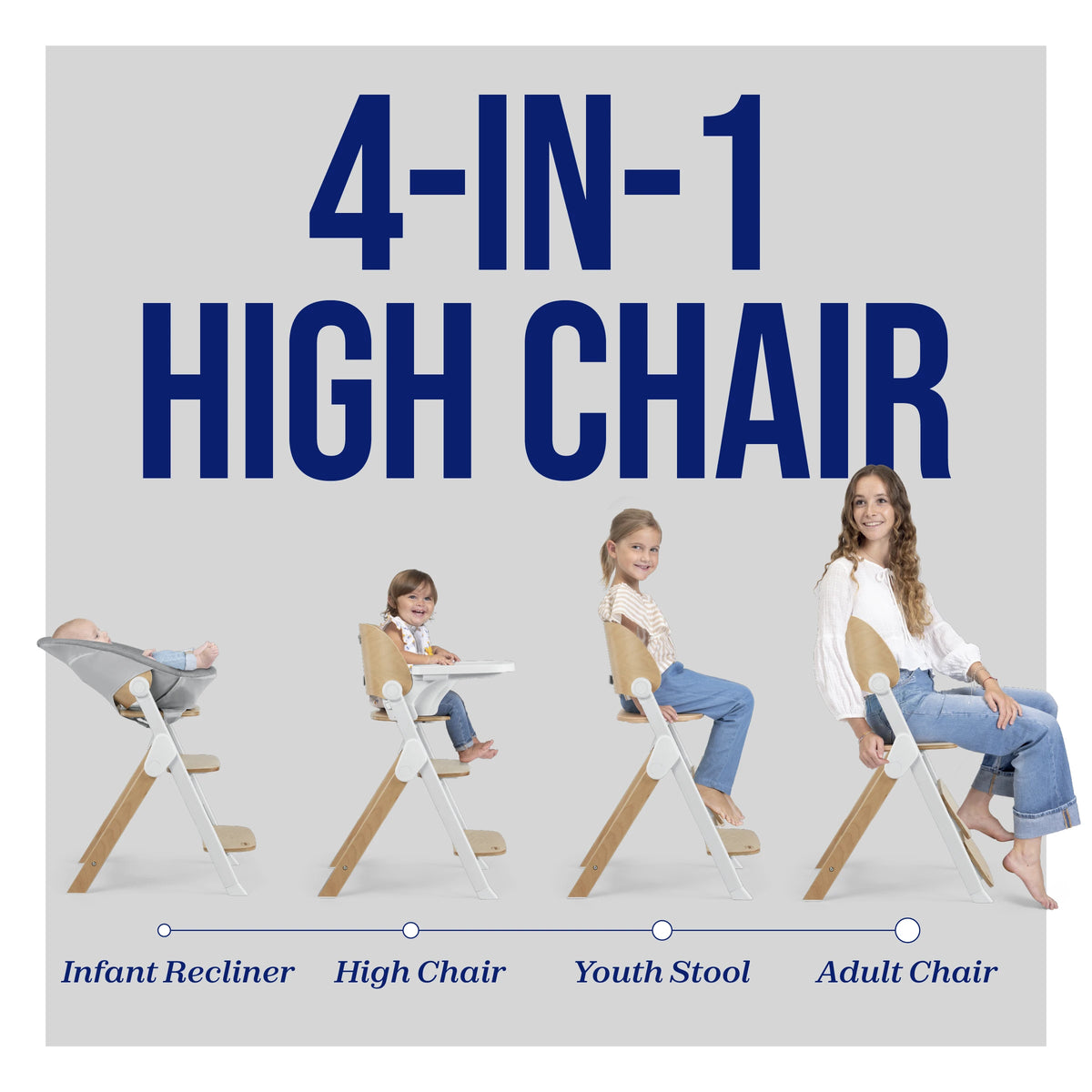 Chicco Wonder 4-in-1 Folding High Chair- Strolleria
