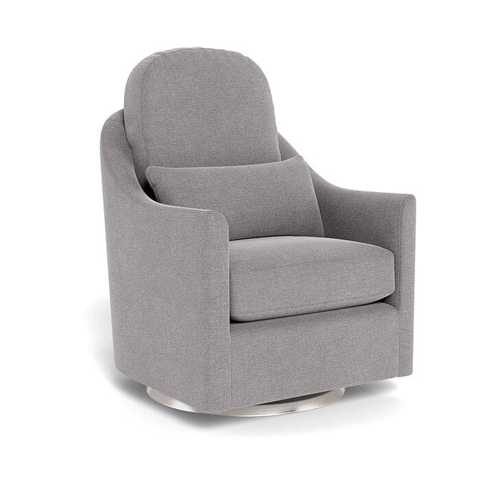 Monte Design Nessa Glider - Performance Fabrics - Pebble Grey / Stainless Steel