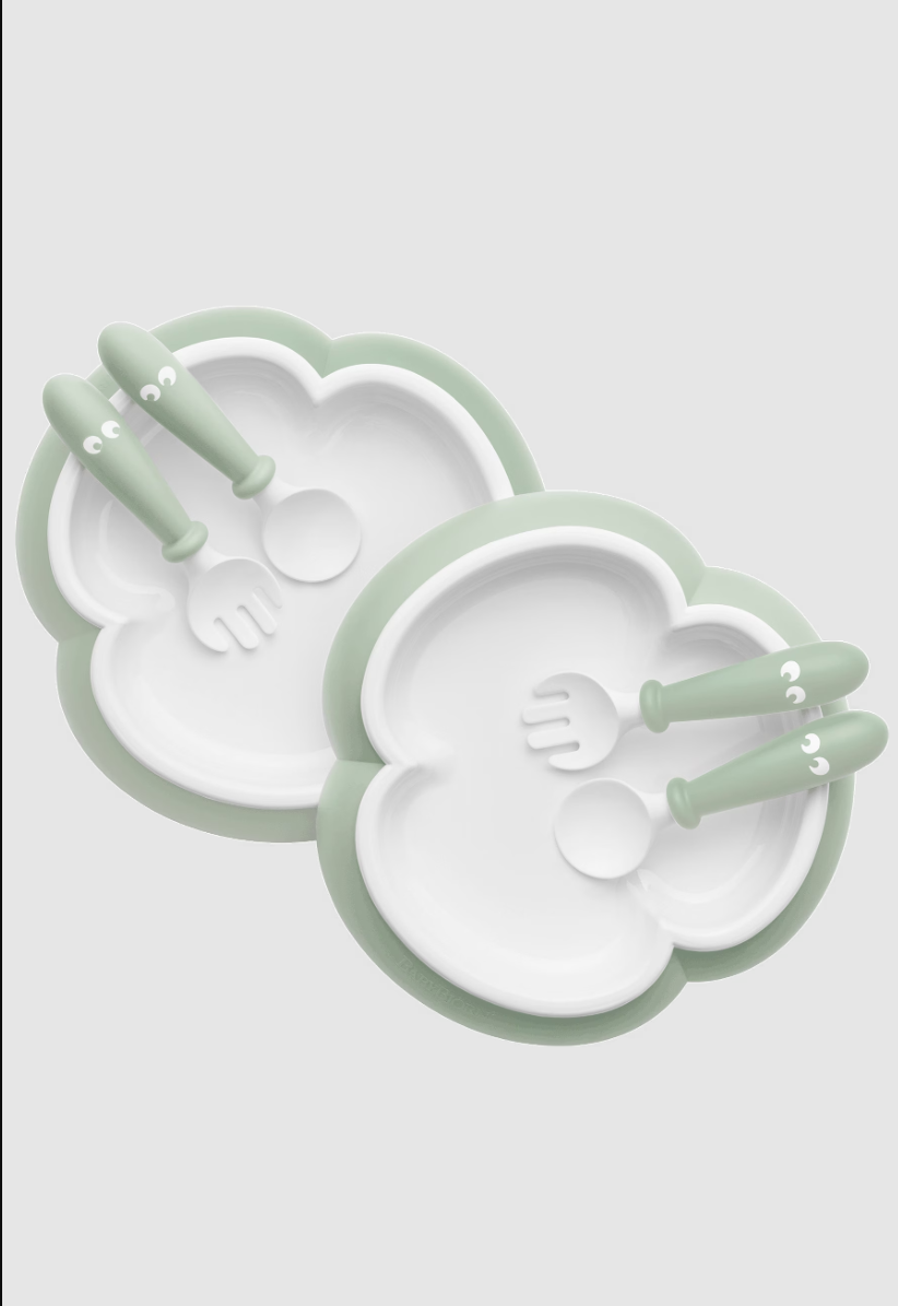 BabyBjorn Baby Plate, Spoon and Fork, 2 sets- Strolleria