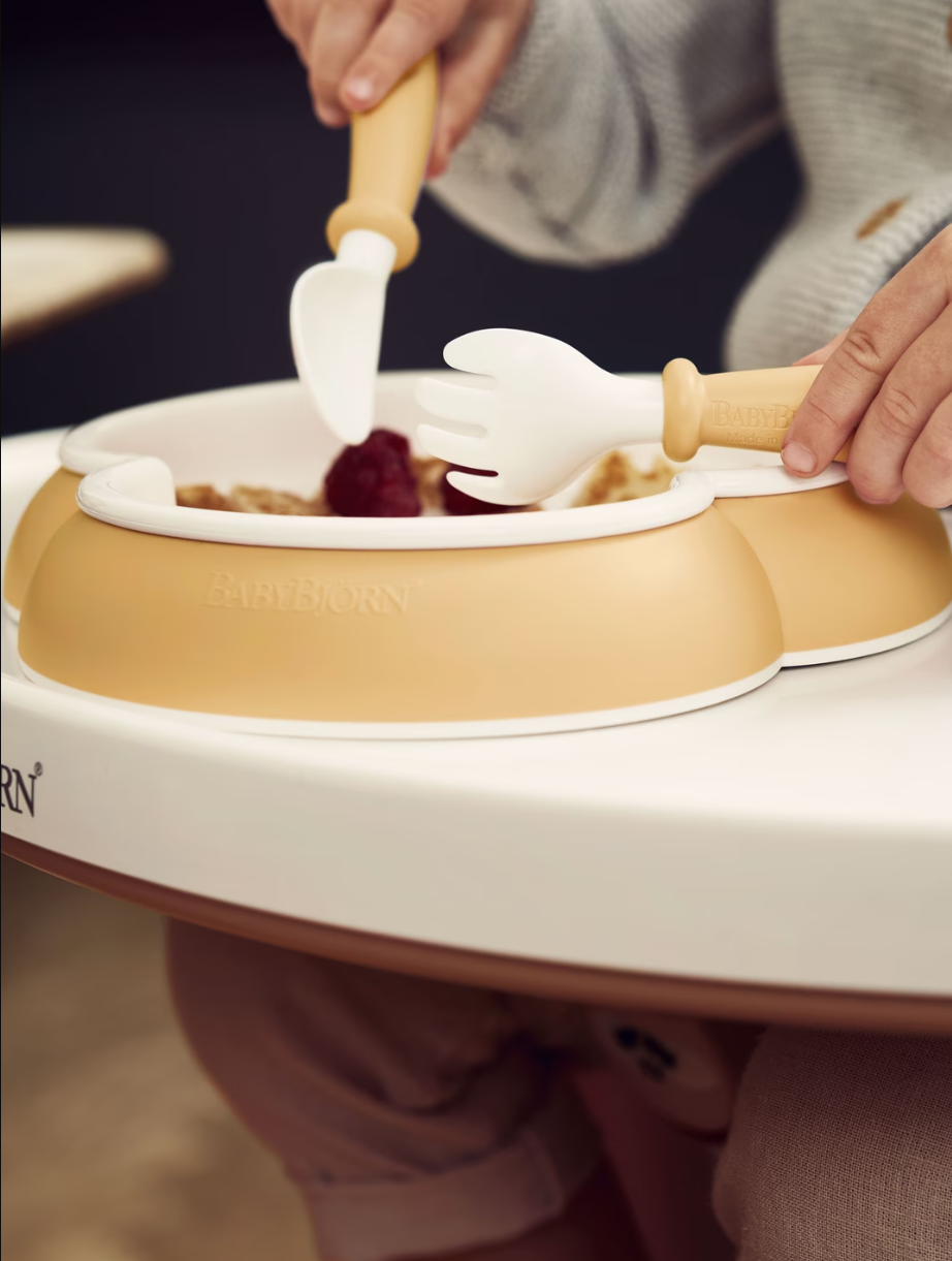 BabyBjorn Baby Plate, Spoon and Fork, 2 sets- Strolleria