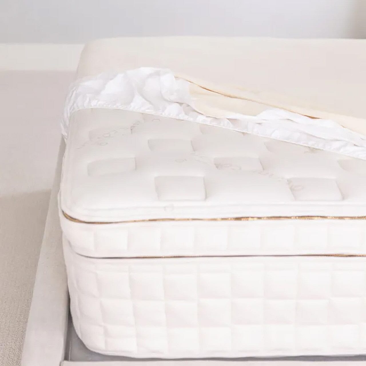 Naturepedic Waterproof Twin XL Fitted Pad - Natural- Strolleria