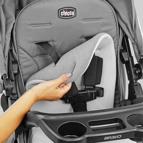 Chicco Bravo LE ClearTex Quick-Fold Stroller - Pewter- Strolleria