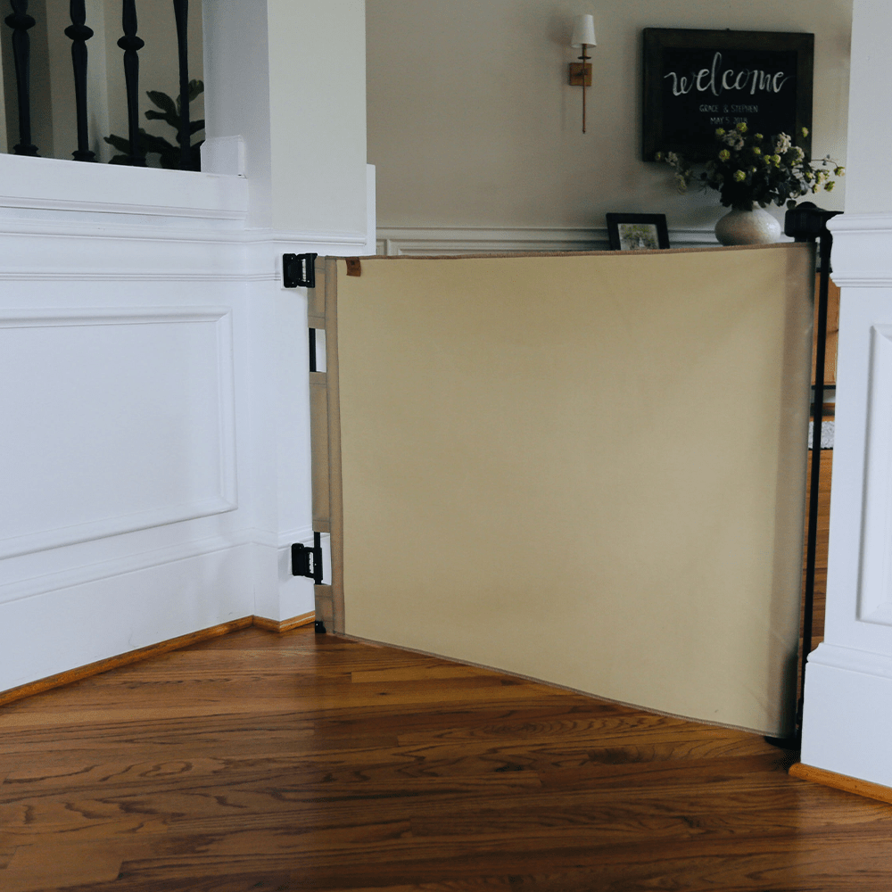 Crafted Gates Co. Oil Waxed Canvas Pet Safety Gate- Strolleria
