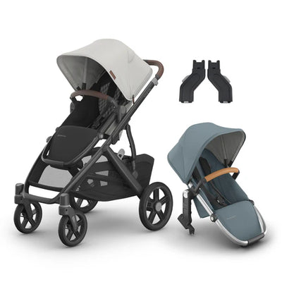 UPPAbaby Vista V3 Two in Tow Bundle (Stroller + RumbleSeat + Adapters)