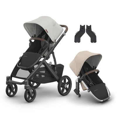 UPPAbaby Vista V3 Two in Tow Bundle (Stroller + RumbleSeat + Adapters)