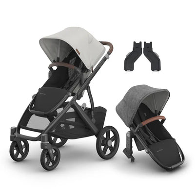 UPPAbaby Vista V3 Two in Tow Bundle (Stroller + RumbleSeat + Adapters)