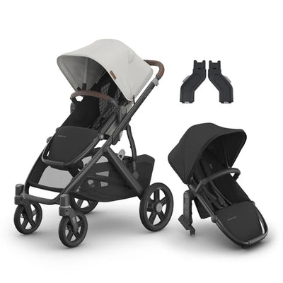 UPPAbaby Vista V3 Two in Tow Bundle (Stroller + RumbleSeat + Adapters)