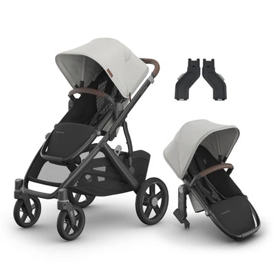 UPPAbaby Vista V3 Two in Tow Bundle (Stroller + RumbleSeat + Adapters)
