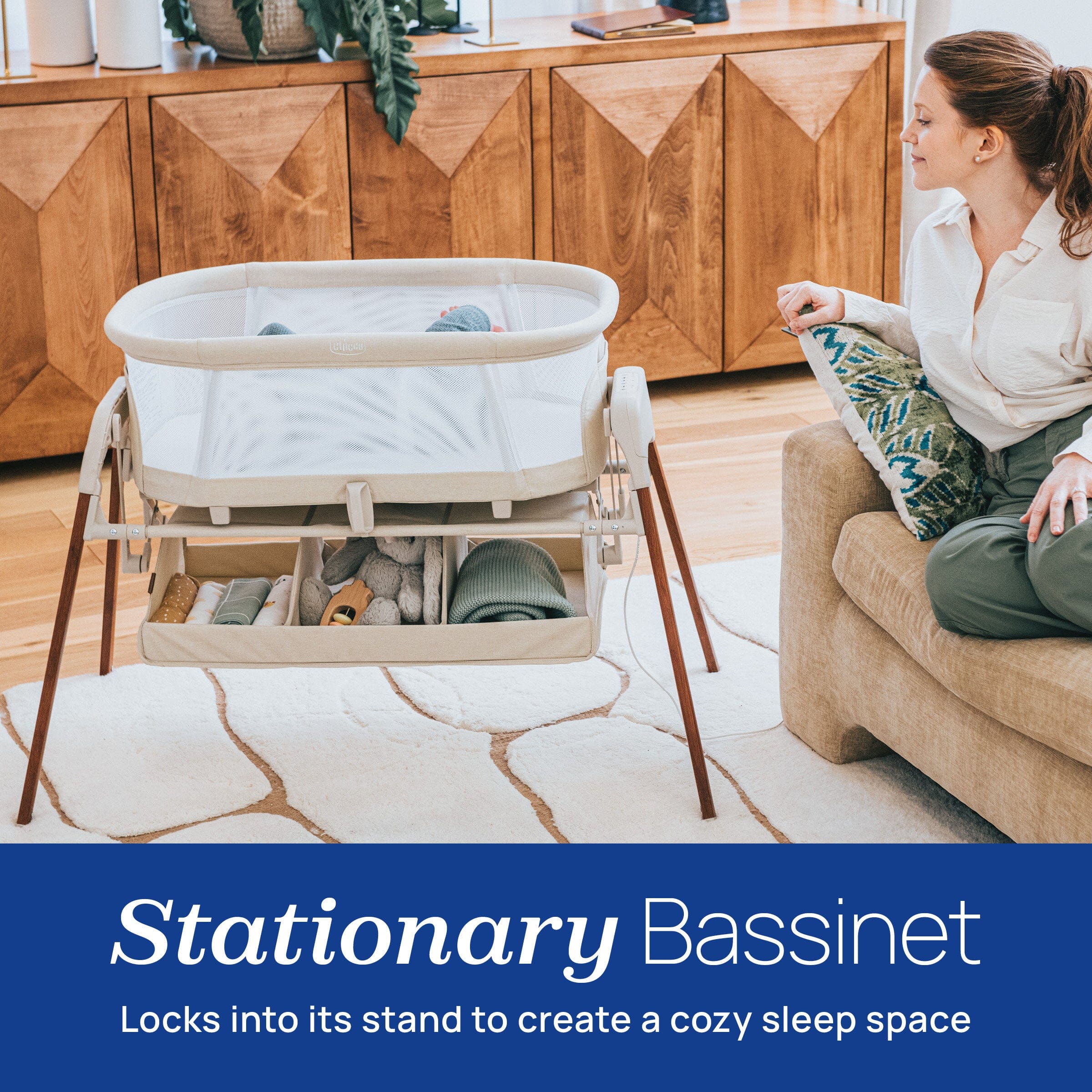 Chicco LullaGlide Plus 3-in-1 Bassinet - Serene- Strolleria
