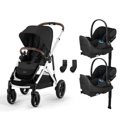 CYBEX Gazelle S 2 Stroller + Cloud T SensorSafe Infant Car Seat Twin Travel System