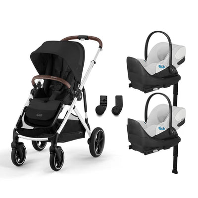 CYBEX Gazelle S 2 Stroller + Cloud T SensorSafe Infant Car Seat Twin Travel System
