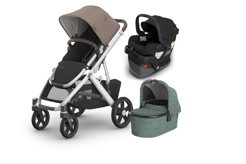 UPPAbaby Vista V3 From Birth Complete Travel System (Stroller + Mesa V3 Infant Car Seat + Bassinet V3)