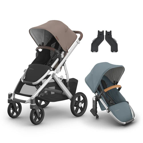 UPPAbaby Vista V3 Two in Tow Bundle (Stroller + RumbleSeat + Adapters)