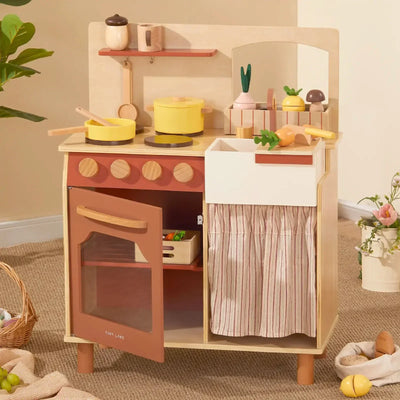 Tiny Land® Modern & Versatile Wooden Kids Play Kitchen