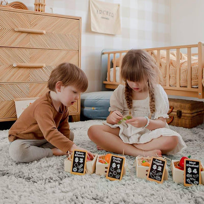 Tiny Land® Wooden Play Food For Kitchen (Without Rack)