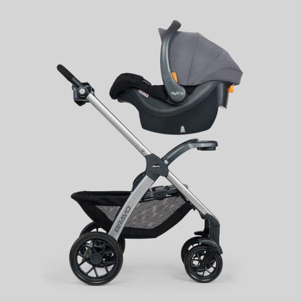 Chicco Bravo Quick-Fold Stroller - Black- Strolleria