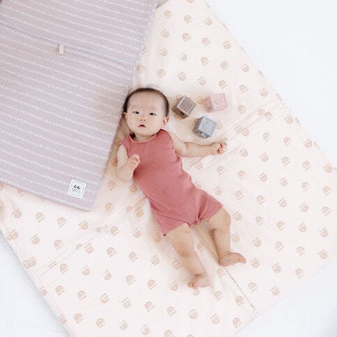 Toki Kids Rainbow Peach Organic Cotton Mat- Strolleria