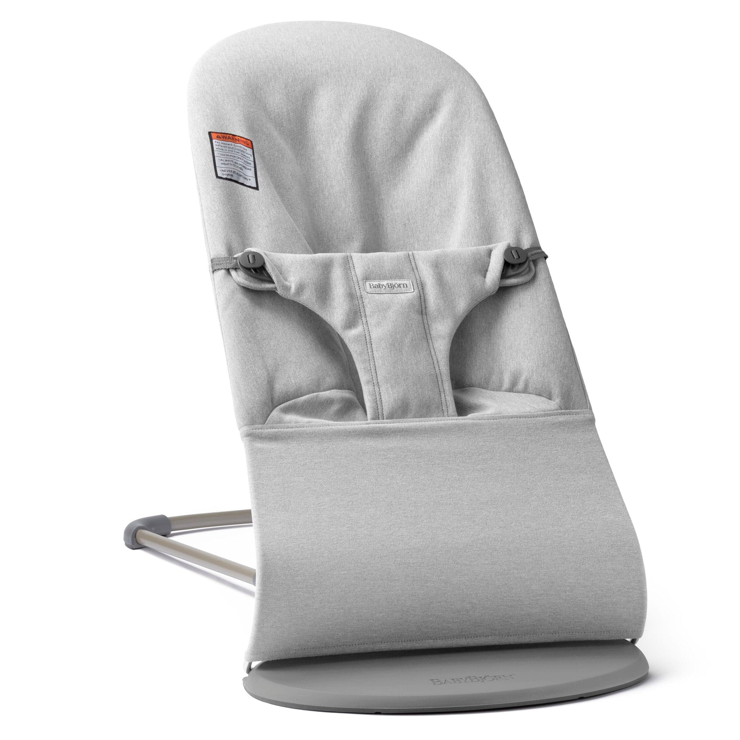 Light Grey Fabric BabyBjörn Bouncer Bliss - Front View | Strolleria
