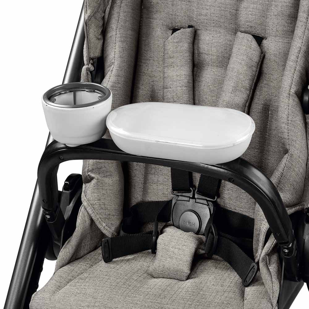 PEG Child's Tray Veloce & Vivace Dishwasher safe removable trays - Charcoal- Strolleria