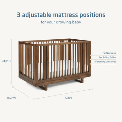 Maxi Cosi Embraced Forms Island Crib - Chestnut Stain