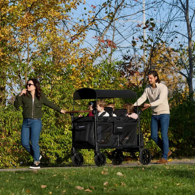 Wonderfold W6 Luxe Pro 6-Seater Stroller Wagon - Black