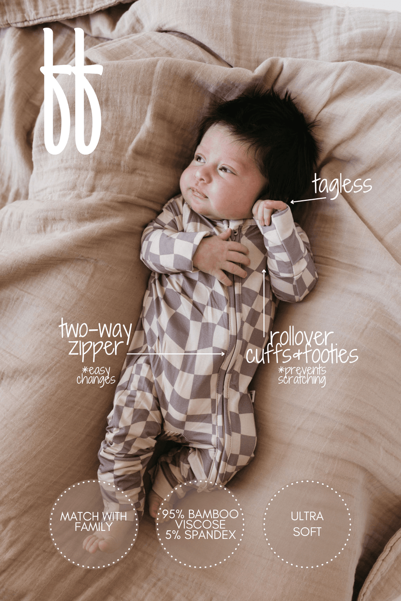 Forever French Baby - Bamboo Zip Pajamas | Smokey Wave