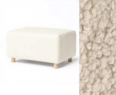 Oilo Ottoman Wide Rectangle Wood Base