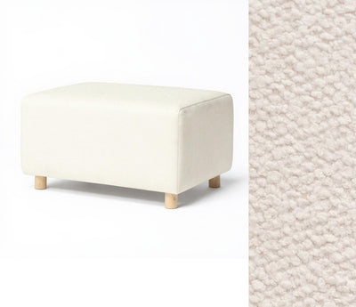 Oilo Ottoman Wide Rectangle Wood Base