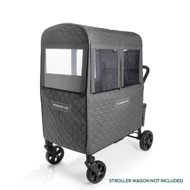 Wonderfold Cold Weather Shield Warm Cover For W4 Elite/Luxe in Gray- Strolleria