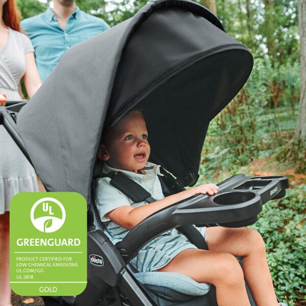 Chicco Bravo LE ClearTex Quick-Fold Stroller - Pewter- Strolleria