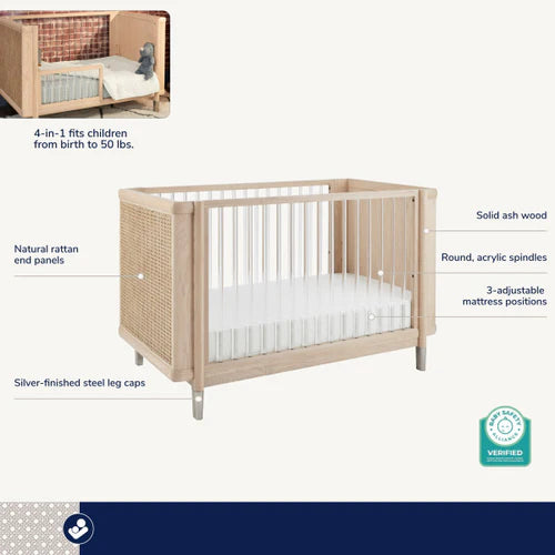 Maxi Cosi Brisa 4-in-1 Convertible Crib with Toddler Bed/Daybed Conversion Kit- Strolleria