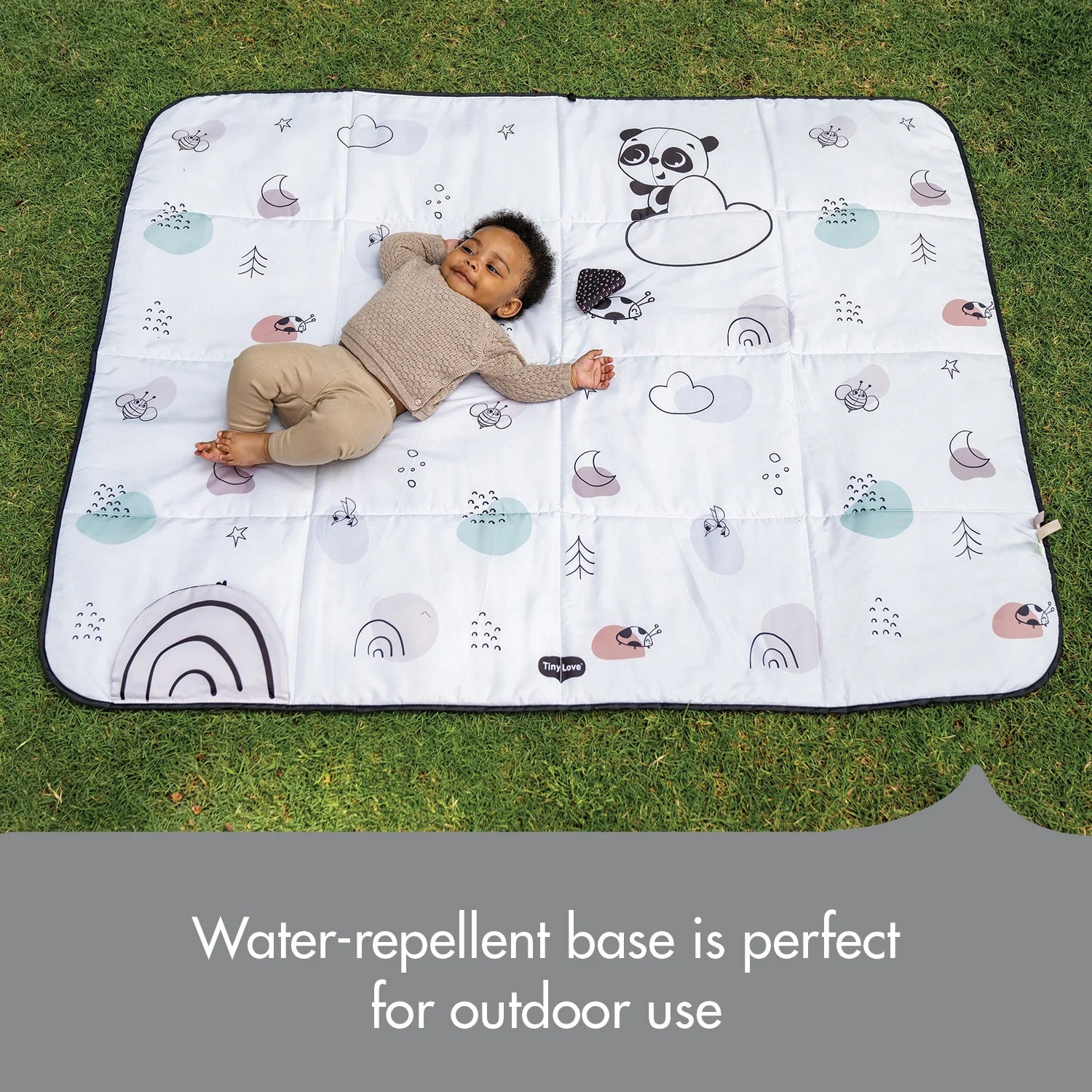 Tiny Love Black & White XL Outdoor Picnic Mat- Strolleria