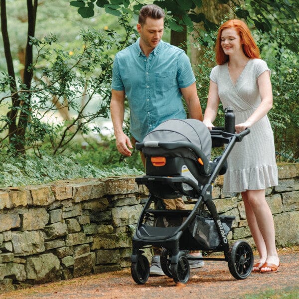 Chicco Bravo LE ClearTex Quick-Fold Stroller - Pewter- Strolleria