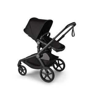 Heritage Black Bugaboo Kangaroo Seat Complete Stroller - 3/4 Angle View | Strolleria