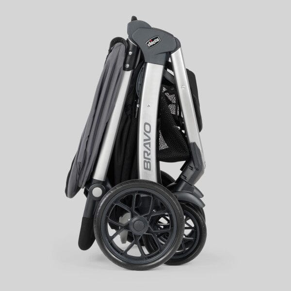Chicco Bravo Quick-Fold Stroller - Black- Strolleria
