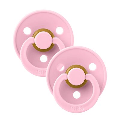 BIBS Colour Pacifier - 2 Pack Baby Pink / Baby Pink