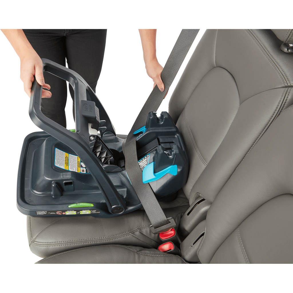 Install delicate car seat base with seat belt